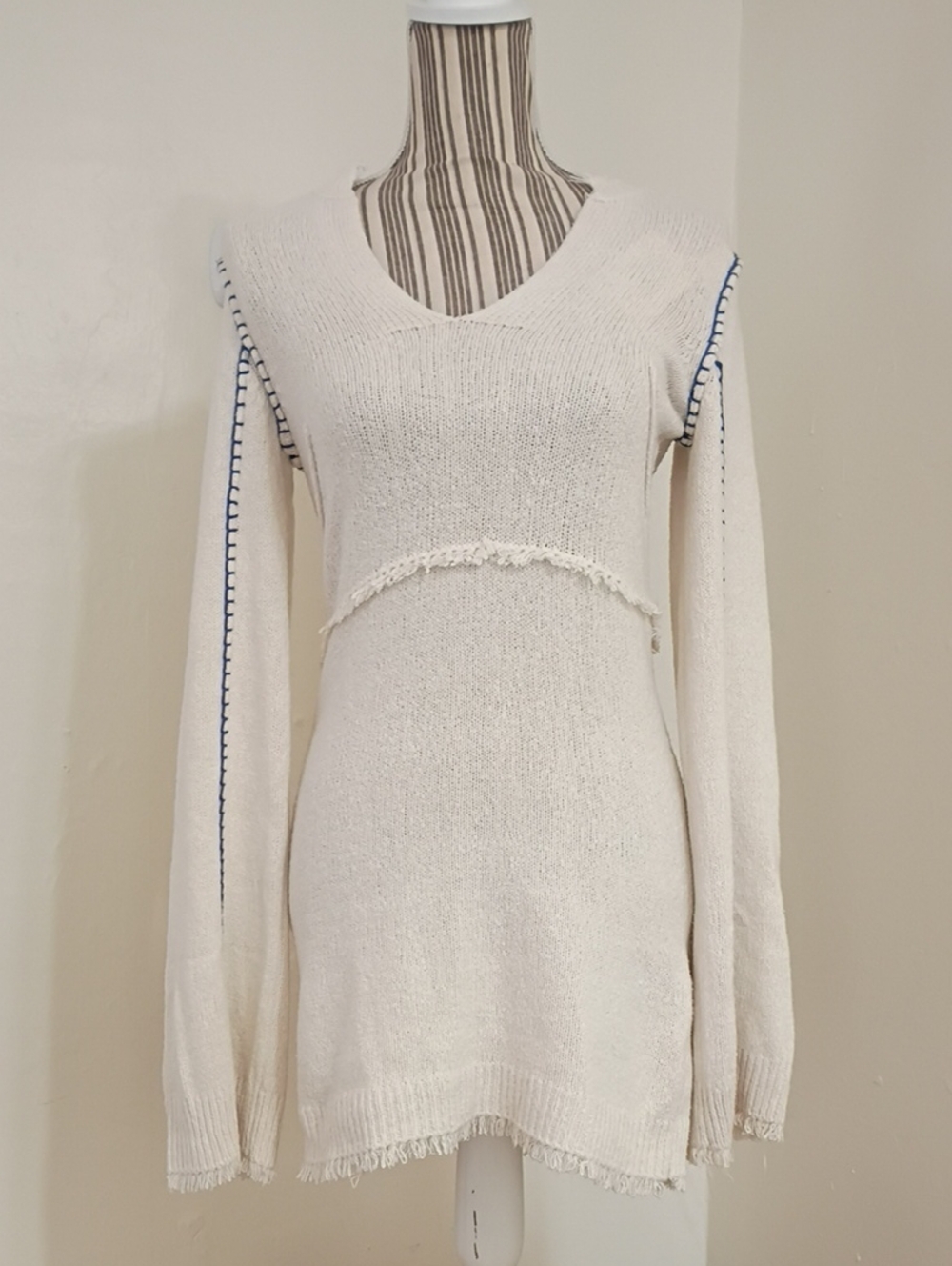 Zadig & Voltaire Silk Blend Hiko Knit Long Sleeve Mini Dress Size XS NWT
